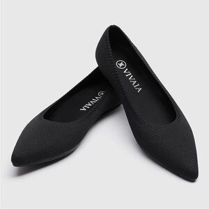 VIVAIA Black Women's Pointed Toe Ballet Flats size 42